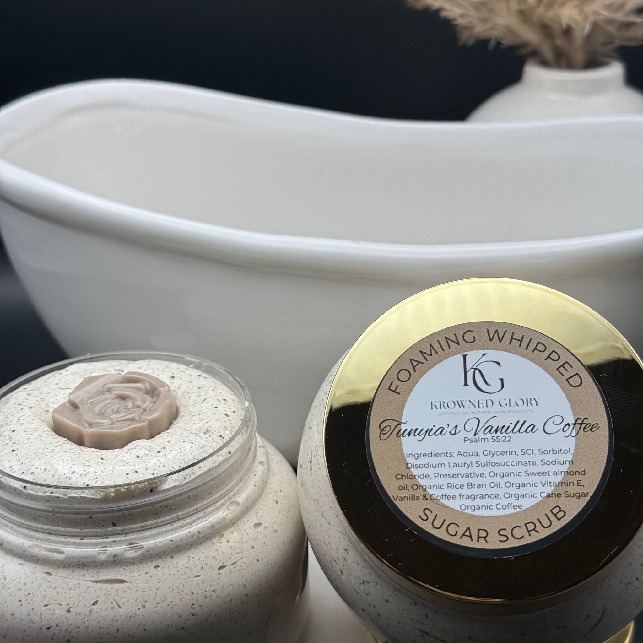 Tunyia’s Foaming Whipped Vanilla Coffee Sugar Scrub