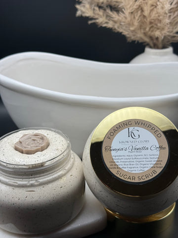 Tunyia’s Foaming Whipped Vanilla Coffee Sugar Scrub