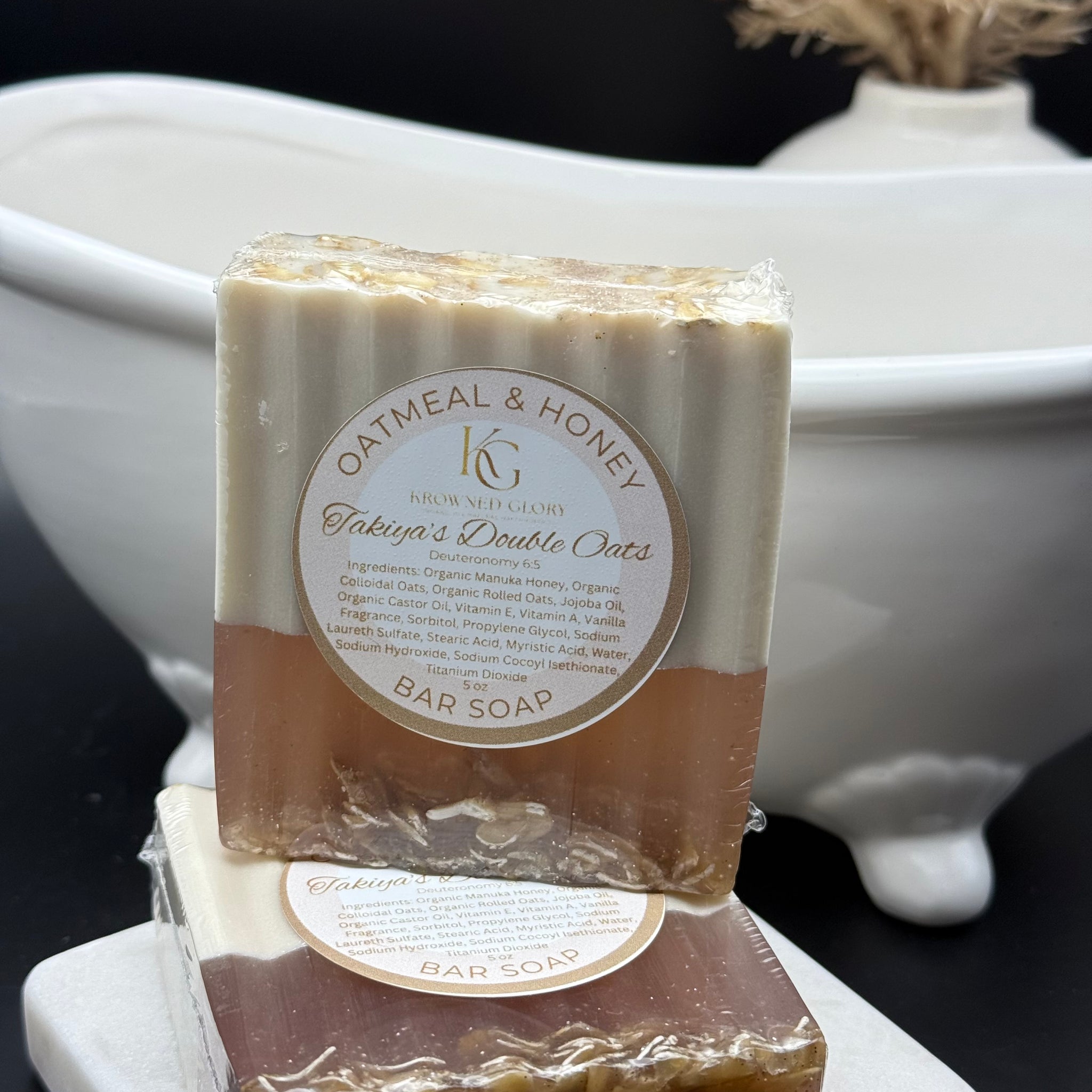 Takiya’s Oatmeal & Honey Bar Soap (Vanilla Scent)