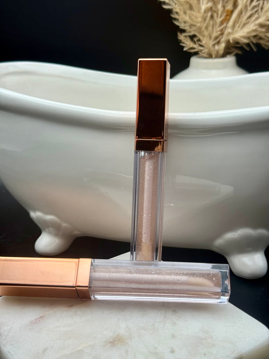 Arieal’s Glossy Rose Gold Lippy W/Biodegradable Glitter 4ml (High Shine)